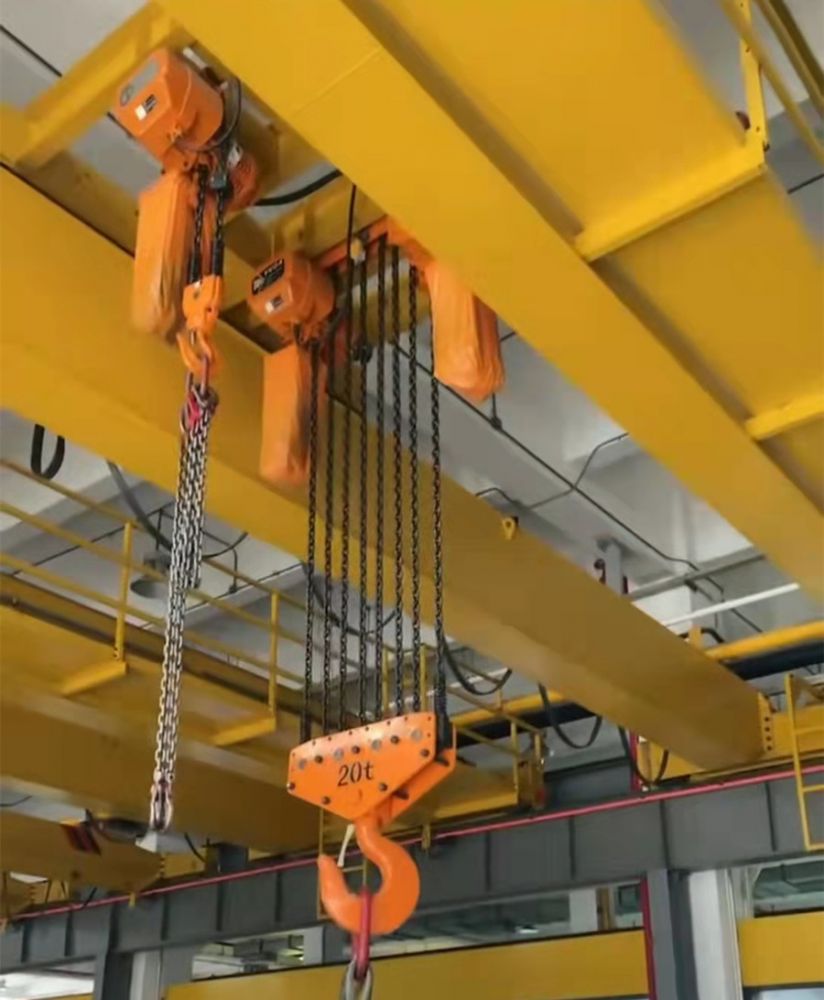 惠州起重機、吊機、天車、LH型20t環(huán)鏈葫蘆雙梁起重機