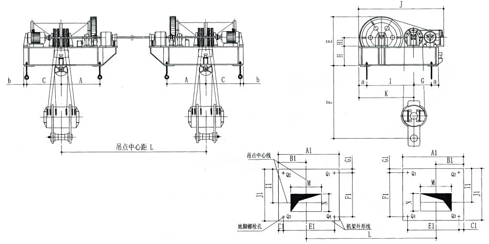 QPK2×400KN-QPK2×1250KN系列卷?yè)P(yáng)式雙吊點(diǎn)啟閉機(jī)外形及基礎(chǔ)布置示意圖.jpg