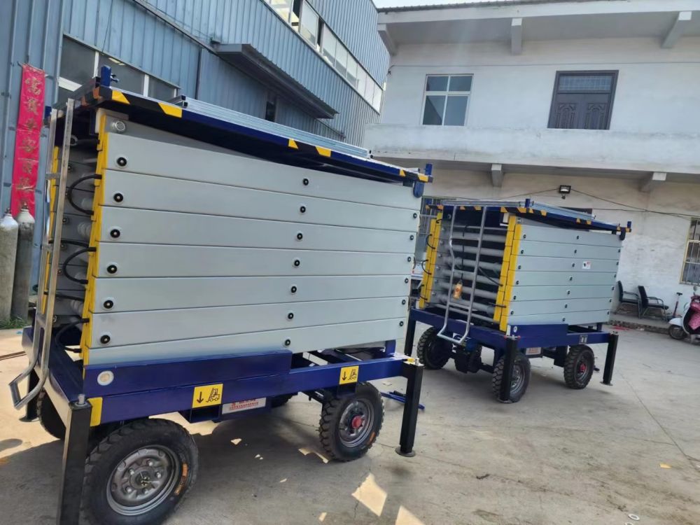 液壓維修平臺、剪叉式四輪移動液壓升降平臺