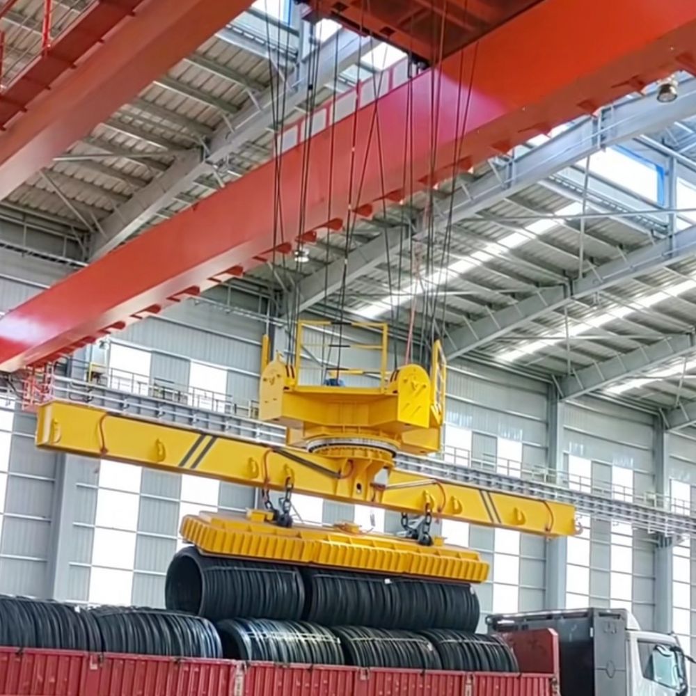 QC型電磁橋式起重機、上/下旋轉(zhuǎn)伸縮掛梁電磁橋式起重機