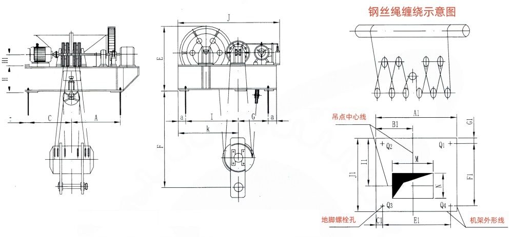 QP1×630KN-QP1×1250KN系列卷揚式單吊點啟閉機外形及基礎布置示意圖.jpg