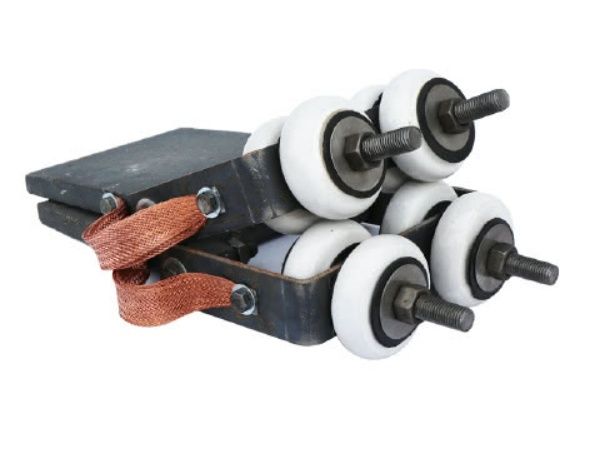 角鐵滑觸線受電器、導(dǎo)電滑塊、饋電裝置