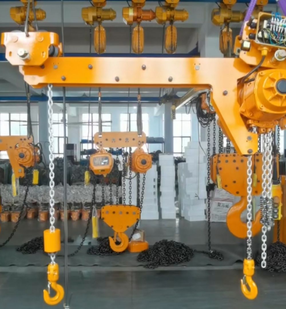 雙吊點環(huán)鏈葫蘆、雙吊鉤鏈?zhǔn)诫妱雍J、雙鉤同升同降環(huán)鏈葫蘆