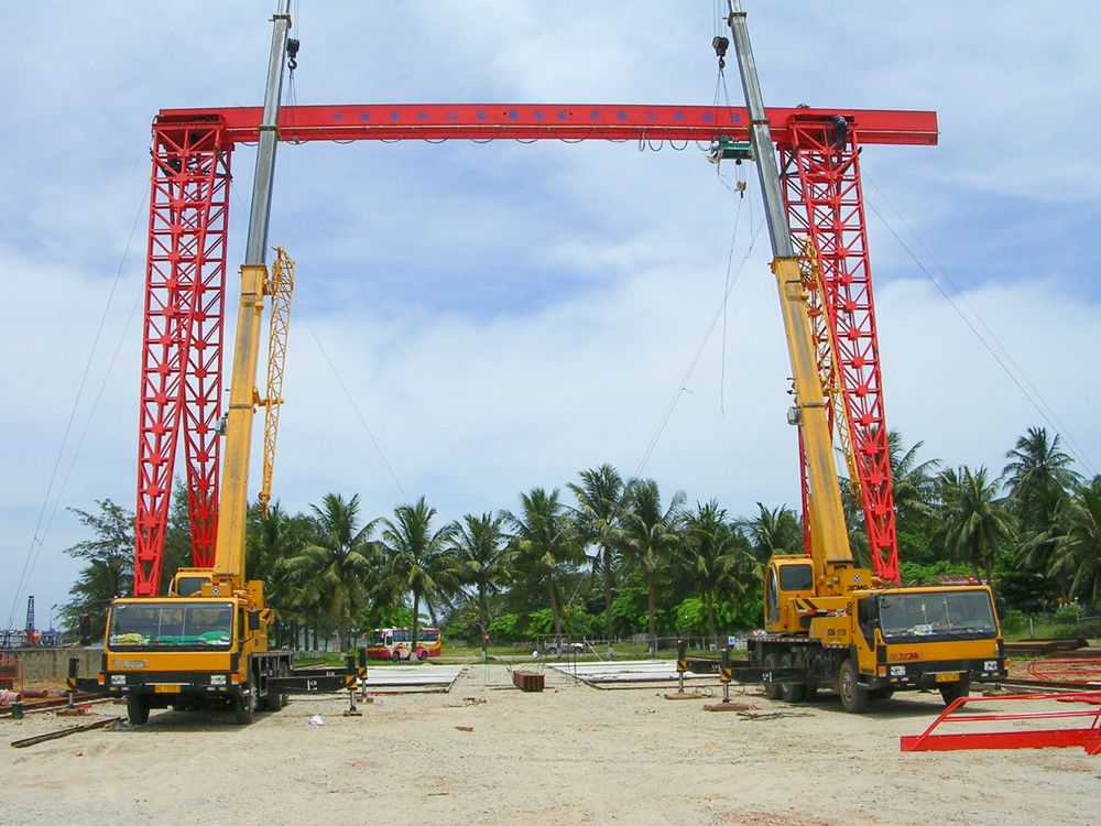 廣州龍門吊、MH型電動(dòng)葫蘆單梁門市起重機(jī)廠家直銷