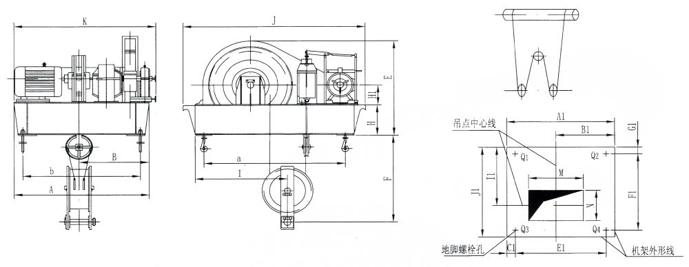 QP1×50KN-QP1×250KN系列卷揚式單吊點啟閉機外形及基礎布置示意圖.jpg