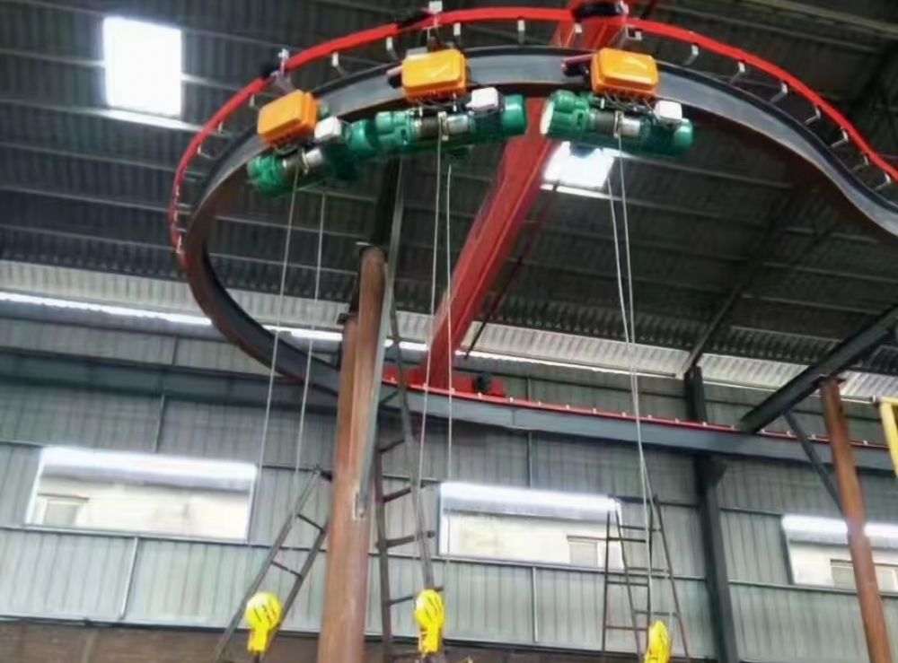 彎道電動葫蘆吊、環(huán)形/弧形電動葫蘆單軌吊